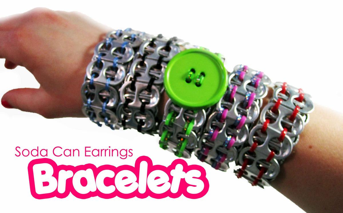 Soda Can Earrings - Bracelets